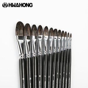 特价 韩国hwahong华虹815系列黑牛耳毛半圆头油画笔/丙烯/水粉笔