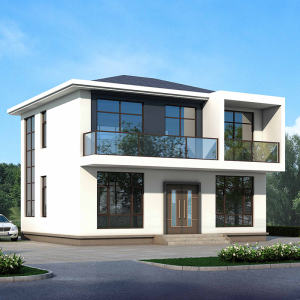 2080网红现代风格二层别墅设计图纸自建房设计图带阳台占地88平