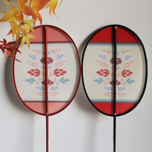 念善居敦煌复原却扇障扇仪仗扇舞蹈扇椭圆扇宫扇长柄团扇汉服配饰