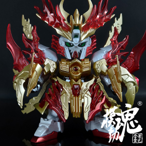 现货模动魂合金着色万代高达拼装模型 sd 三国创杰传 炎皇张飞