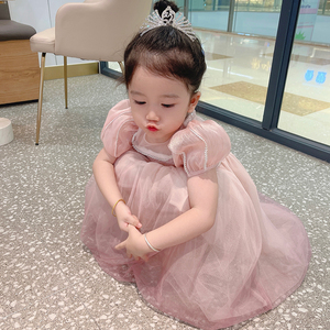 儿童连衣裙夏小女孩礼服公主裙宝宝洋气蓬蓬纱裙超仙春装女童裙子
