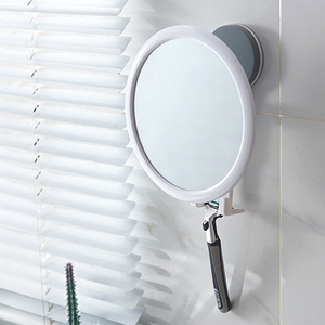 免打孔浴室化妆镜美容镜防水吸盘壁挂式卫生间梳妆镜贴墙圆形镜子