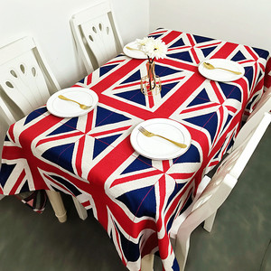 米字旗长方餐桌布茶几布地中海英国国旗盖布酒吧西餐厅会议桌巾