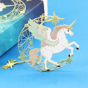 独角兽金属书签