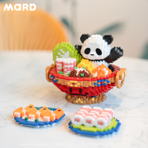 MARD原创积木 熊猫火锅 国产设计 小颗粒积木礼物DIY