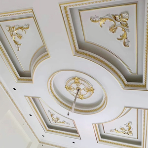 法式吊顶角花pu装饰线条欧式雕花贴花饰花非石膏顶面顶花镂空花片