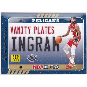 nba球星卡 英格拉姆 金字 鹈鹕 2020-21 hoops系列 车牌特卡