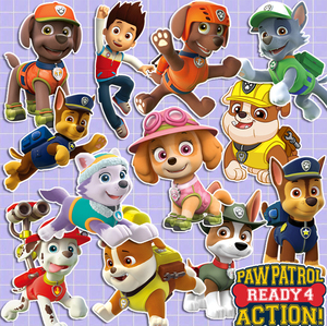 shen2009sqc淘宝50张汪汪队贴纸卡通可爱图案行李箱笔记本文具手机