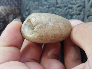 红山文化玉管珠勒子23.8*39鸡骨白包老高古玉老玉古珠老珠子