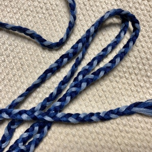 靛蓝色三股编织绳子手工DIY辅料窗帘束口袋手环项链配饰材料