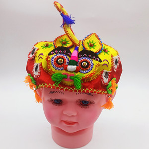 纯手工制作布艺老虎儿童婴儿帽圈民间手工艺品布老虎