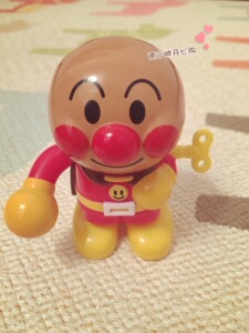 【现货包邮】日本进口 面包超人发条玩偶人偶会走路转圈踏步