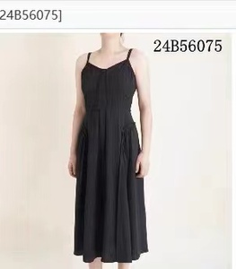 InShop女装正品2024年新款吊带裙黑色修身连衣裙0424B56075-418