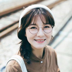 木川藤野复古文艺圆形眼镜框男金属细框近视眼镜架女韩版潮平光镜