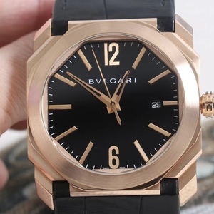 【二手名表】宝格丽octo尊达陶瓷黑面表径41 自动机械透底玫瑰金