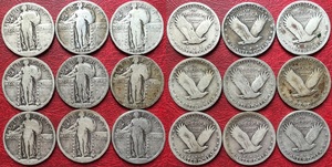 国外钱币硬币 北美洲美国二十五美分 旧版25美分女神银币 单枚价
