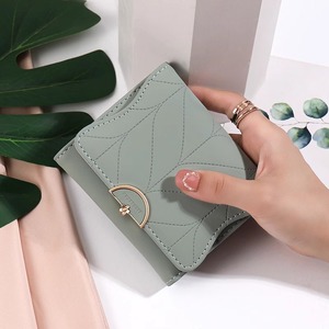 普瑞蒂小钱包2024新款小众设计感学生韩版小清新卡包折叠零钱包女