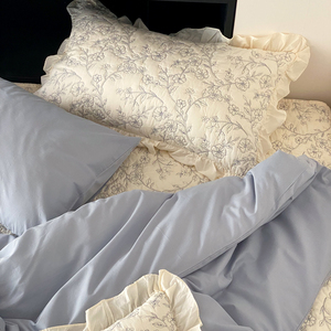 重工绗缝欧式风高档床盖款四件套加厚夹棉韩式床单夏季单件可机洗