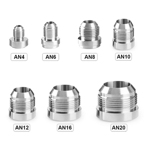 AN4/AN6/AN8/AN10/AN12铝合金油冷器油管接头可焊接螺丝