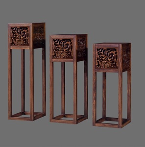 春秋一木 新中式风格实木 低花架