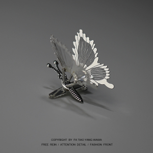 一碰翅膀能晃动!机械 蝴蝶 发夹