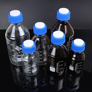 流动相溶剂瓶液相色谱HPLC瓶废液瓶250ml-2000ml蓝盖瓶1孔2孔3孔