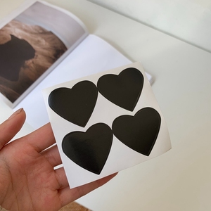 自制ins简约爱心贴纸 心形黏贴纸卡片贴手账日记装饰封口贴