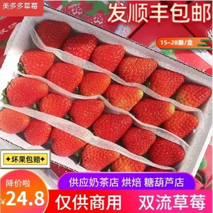 四季草莓新鲜商用水果烘焙奶茶糖葫芦店专用双流草莓整箱顺丰包邮