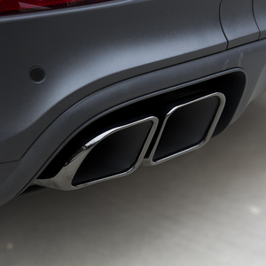 22款保时捷新卡宴coupe运动尾喉三层排气管四出gts改装turbo方形