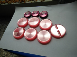 50毫米有机玻璃扣 70年代珠光有机玻璃纽扣 有机玻璃钮扣粉红色