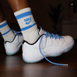 适配airjordan11 legendblue传奇蓝色圆形渐变扎染3m反光aj11鞋带