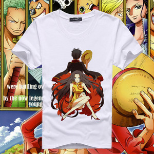 海贼王 路飞女帝 情侣多款t恤 艾斯兄弟 草帽短袖 op帅气街头衣服