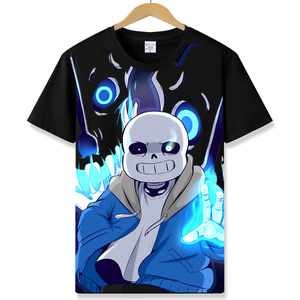 sans传说之下t恤短袖undertale骷髅兄弟动漫游戏周边学生衣服儿童