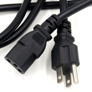 1米5美规品字尾菲律宾泰国电源线带插头足1平纯铜三芯连接适配器