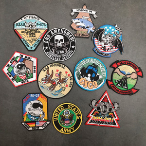 战术飞行刺绣魔术贴徽章德国gsg9臂章军迷战斗机背包贴胸章士气章