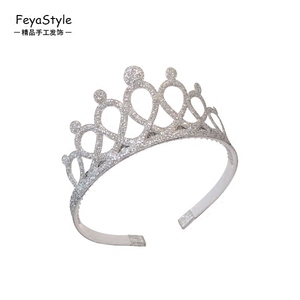 包邮 FeyaStyle 韩国进口儿童公主发箍 防滑不勒头 闪亮皇冠头箍