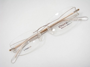 Charmant夏蒙 BETA钛 眼镜框 眼镜架CH10958 SI 无框 浅金色
