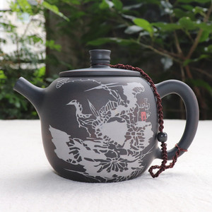 云南陶瓷茶具建水紫陶茶壶名家向炳成大师制原矿黑陶家用泡茶单壶