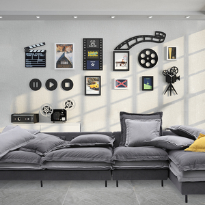 沙发墙挂饰免打孔墙面装饰壁挂创意电影胶片影视墙培训机构文化墙