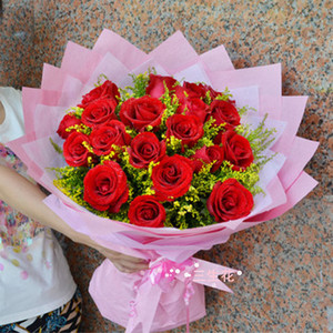 19朵红玫瑰花束礼盒湖北省天门市神农架林区蛋糕鲜花速递同城花店