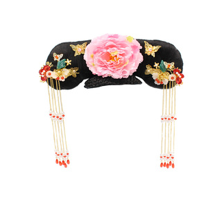 清朝旗头成人儿童格格皇后贵妃福晋头饰延禧攻略宫廷演出假发饰品