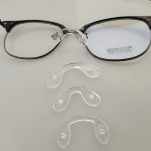 一体式眼镜鼻托硅胶连体U型拧螺丝鼻垫近视镜架U型防滑防压痕红印