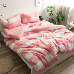 无印工厂出口日本日式水洗棉被套单件良品纯棉单人被罩全棉格子