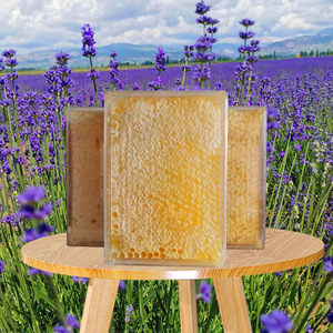 薰衣草蜂巢蜜新疆伊犁薰衣草生产基地成熟原蜜550克固态蜜包邮