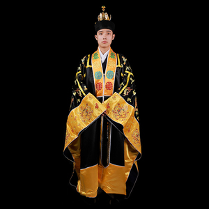 法衣黑色五龙法衣班衣道袍法袍法服道教用品高功袍子高功法衣