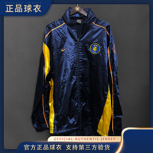 球衣国际米兰2001正品2002经典足球迷队服夹克外套风雨衣耐克nike