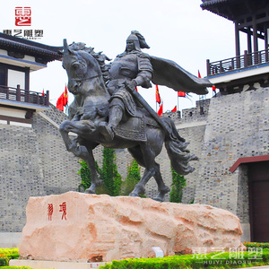 户外大型项羽将军骑马人物玻璃钢仿铜雕像景观园林铸铜摆件定制