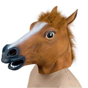 Horse Mask Halloween Costume 马头面具万圣节乳胶动物头套面具