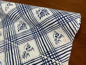 【鹿鸣】江南 上海 崇明 土布 手织布 1米价 印花布 蓝燕子