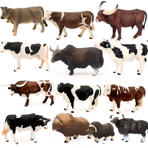 40种牛模型儿童玩具仿真公牛奶牛母牛小牛水牛实心动物摆件